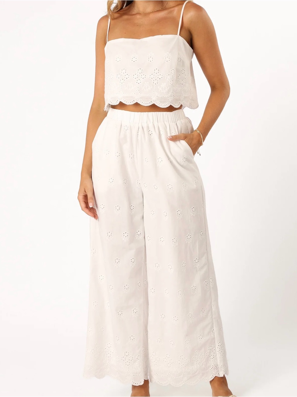 Clementine Pant Set White - Petal And Pup